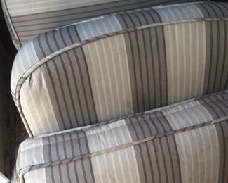 Beige Striped Cushions for the Patio Furniture