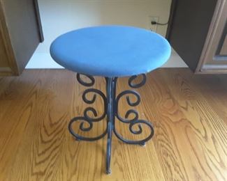 Vanity Stool Metal Feet, Blue Seat Cover, there are 2 of these Vanity Stools.