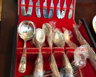SET OF SILVER PLATE