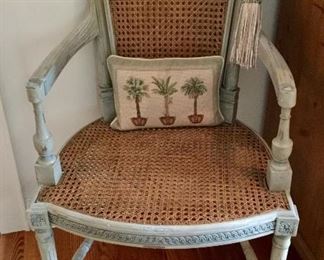 Second chair with caned seat