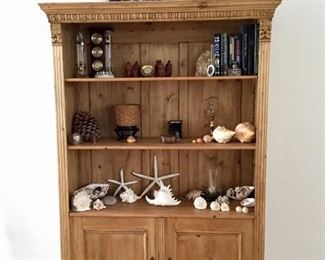 Pine Cabinet, all accessories in photo to be sold separately 