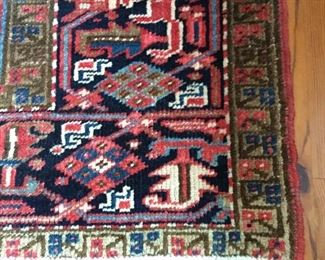 detailing of large rug in study
