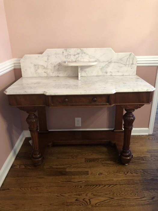 Beautiful Antique Marble Top Server