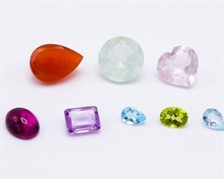 Many Carats of Loose Gemstones
