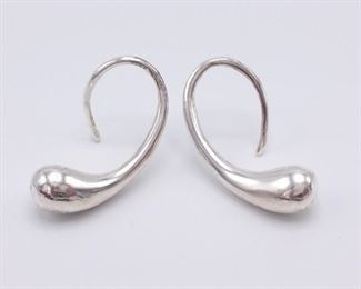 Tiffany & Co Elsa Peretti Designer Tear Drop Earrings