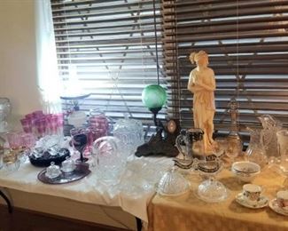 Antique glassware and bone china