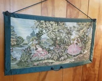 Large Romantic Scene Tapestry