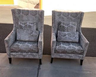 Bernhardt Custom Wingback Chairs