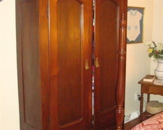 Victorian walnut armoire.