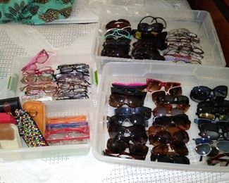 Oodles of Glasses & Sunglasses!  Another Pict will be added of the higher-end ones soon