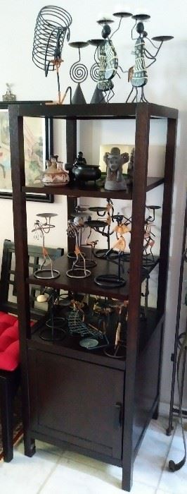 Etagere w/ Wire Figural Candleholder(mostly)