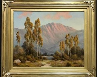 Engelhardt, "Palm Desert Landscape" oil on canvas 24 x 30 in. (32 x 38 in. framed) circa 1940.  Sale Price $2900.