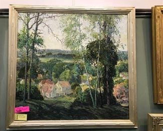H. Foote, "Summer Panorama" Oil on Canvas,46 x 42 in. framed. Dated 1923. Sale Price: $ 8000.