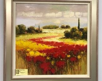 Johnson, Poppies and Wildflowers, oil on canvas,  36 x 36 in. Sale Price: $999.