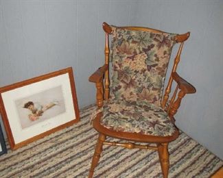 Rocking chair and artwork