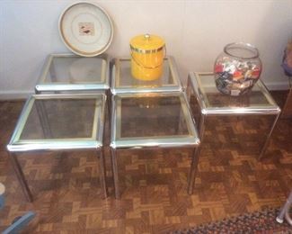 Pure 1970s chrome small tables