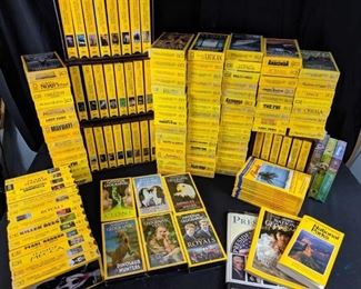 National Geographic VHS tapes - 183 units - most unopened