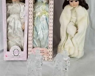 Dolls and Lucite Family Figurines