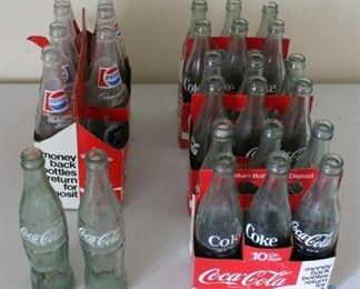 Vintage Coke & Pepsi Bottles