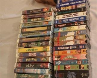 VHS Movies Including Disney, Sports & Star Wars