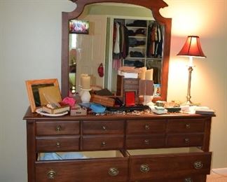 Dresser, Mirror, Lamp, Home Decor