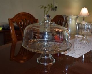 Cake Plate, Glass Vase