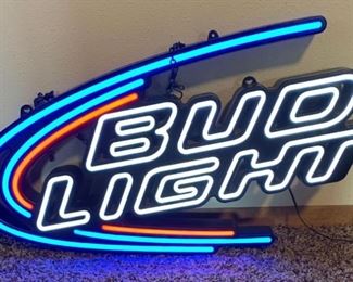 Bud Light Plastic Lighted Sign