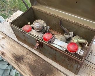 Magnetic Tail Light Kit and Fuel Pumps (3), Metal Toolbox