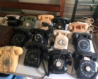 Collection Antique Vintage Western Electric Rotary Phones