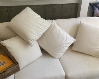 custom white loveseat-one of two