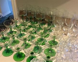 Great green bar glasses-nice stemware