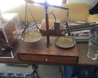 old medicine scale