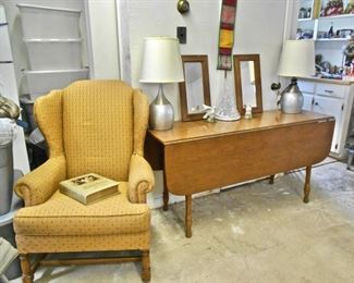 Drop Leaf Table, Armchair