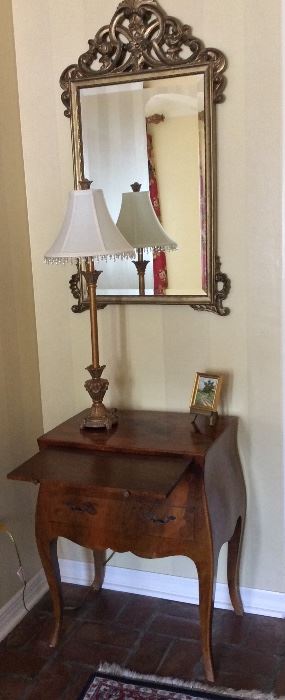 Antique Commode with Desk Drawer. 