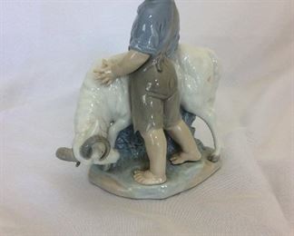 Lladro Boy with Ram, 8 1/2"H.