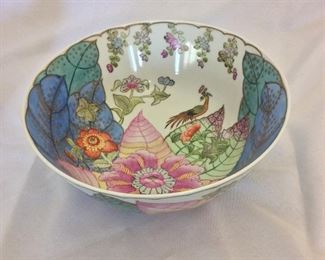 Painted Chinese Bowl, 4 1/2" H, 10" diameter. 