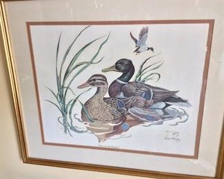 Bill Wesling Signed and Numbered Waterfowl Prints from the early 1980's.
