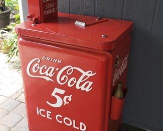 1950's 5 Cent Coca Cola Spin Top Cooler