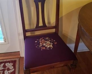Antique Needlepoint Chairs 