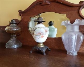 Antique Oil Lamps and Vases