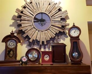 Vintage Clocks, Large Driftwood Mirror