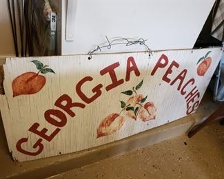 Old Georgia Peaches Ma and Pop Signage