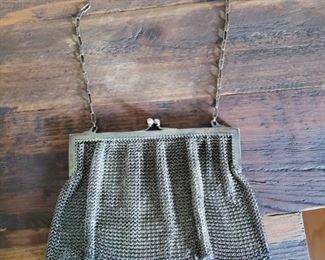 Antique Silver Mesh Purse