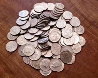 1965-1969 US Kennedy Silver Half Dollars 40% silver