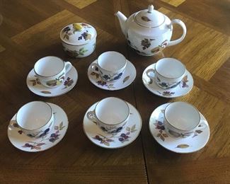 Royal Worcester Evesham pattern tea set $100
