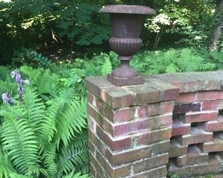 (2) Antique Cast Iron Planters/Urn