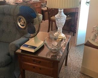 Fan end table lamp