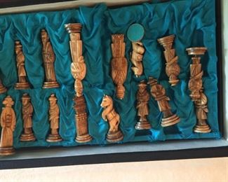 Carved vintage beautiful Chess set