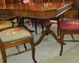 Vintage Dining Table and Chairs