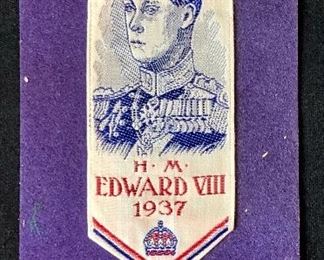 Part of a lot of British royalty themed silk ribbons and bookmarks.